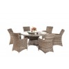 Salem Dinning Set II:6 NEW SALEM ARM Chair with 5cm cushion+Augusta Table 180/95