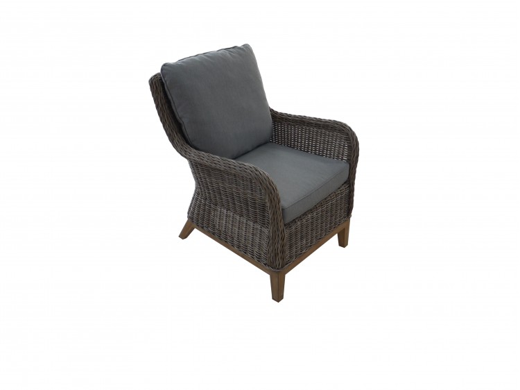 Sunrise Dining Chair Single weave -Wood Base With 5cm Cushion
