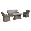 Charleston Suite 3+1+1 :  3 seater +  2 Chair with 8 cm cushion + CT