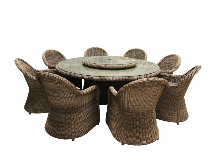 Vermont Dinning Set: 8 NEW Vermont ARM Chair with 5 cm cushion + Augusta Table 180/95
