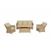 Bahama Single Weaved 3+1+1+table: 3 Seater + 2 Chair w/cushion