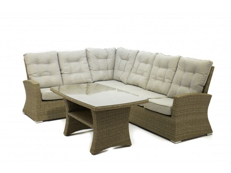 Andorra love seat with right arm-High back
