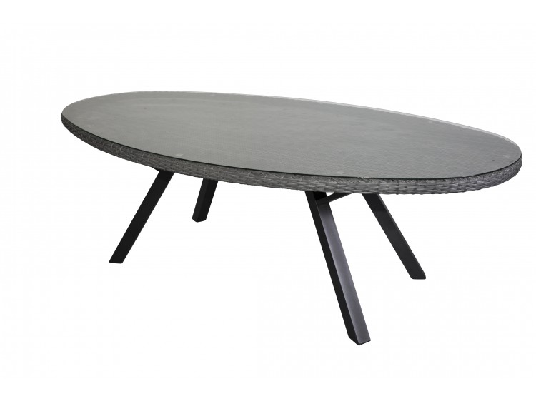 Coventry big Oval table with aluminium leg