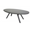 Coventry big Oval table with aluminium leg