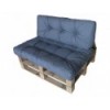Pallet Cushion Set - Olefin, Seat: 80x120 cmBack: 40x120 cm