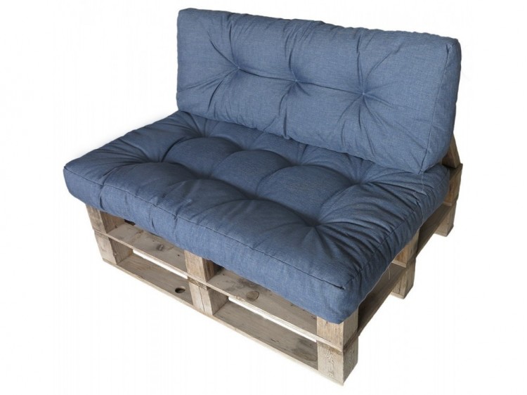 Pallet Cushion Set Poly Seat: 80x120 cmBack: 40x120 cm