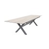 X-leg dining table with HPL top and extension 240-315x100 cm