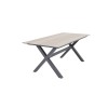 X-leg HPL dining table with 3 slats, 160 x 88 cm