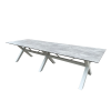 X-leg HPL dining table with 3 slats,300 x 100 cm
