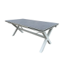 Extentional tempered glass dining table in 200-300cm