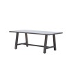 Concrete look alu dining table 220 x 100 cm