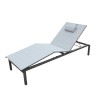 Dallas Sunlounger- White - Padded