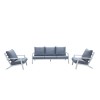 Miami 3+1+1 set with Teak armrest & without Table