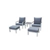 Miami Relax set (2 chairs, 2 footstools and side table)