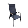 Dallas Reclining with teak armrest Dining Chair      ( Padded )