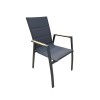 Dallas Stackable Dining chair with teak armrest  ( Padded )