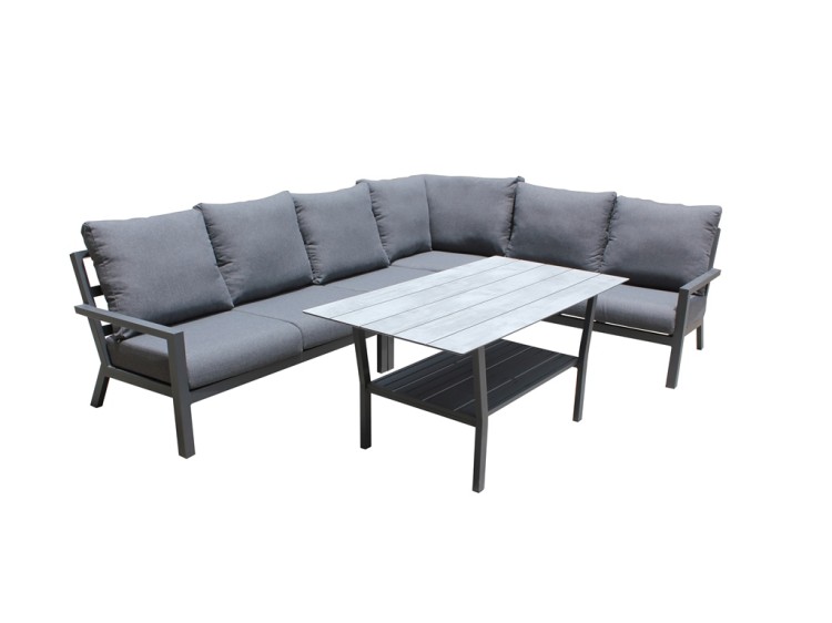 HPL coffee table  with 5 slats HPL140x75x55 cm (KD version)  for  Palau Recliner sofa set