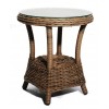 Newport Open Round SideTable with 5mm tempered Glass