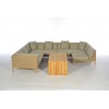 Deaven Port Corner with Teak Leg:1 Sofa Corner,1 Sofa Left,1 Sofa Right,1 Midlle with 10 cm cushion 1 Teak CT