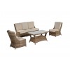 Hamilton  3+1+1+table: 3 Seater + 2 Chair + Table + 5mm Tampered Glass (Capecod Style)