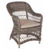 Rhode Island Arm Open Weaved Chair with 5 cm cushion