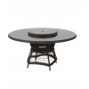 Rhode Island Round Table 135 with Lazy Susan + 5mm Tampered Glass
